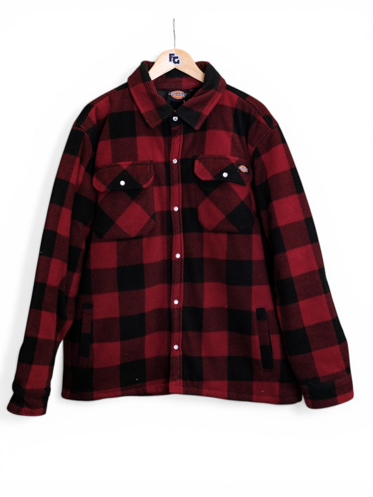 red and black Dickies flannel jacket