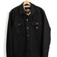 Black Dickies work jacket with white sherpa lining