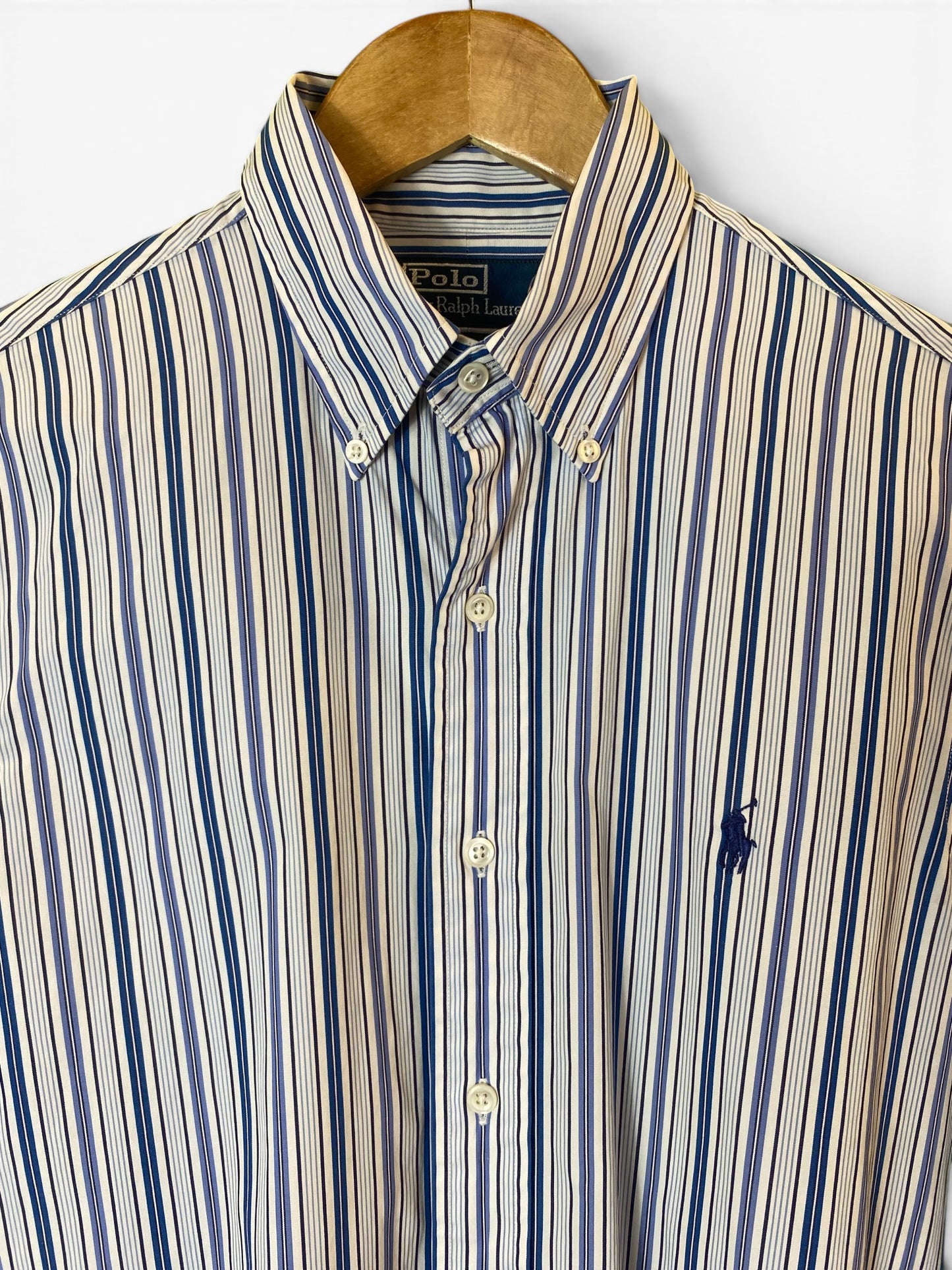 Ralph Lauren Stripy Oxford Shirt - Large