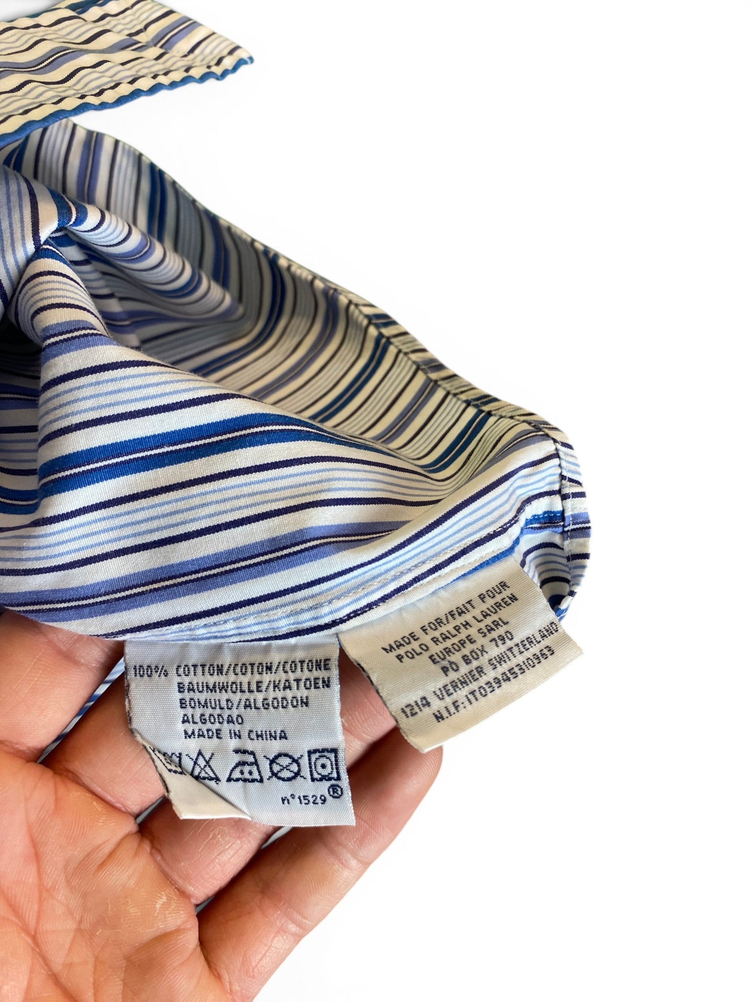 Ralph Lauren Stripy Oxford Shirt - Large