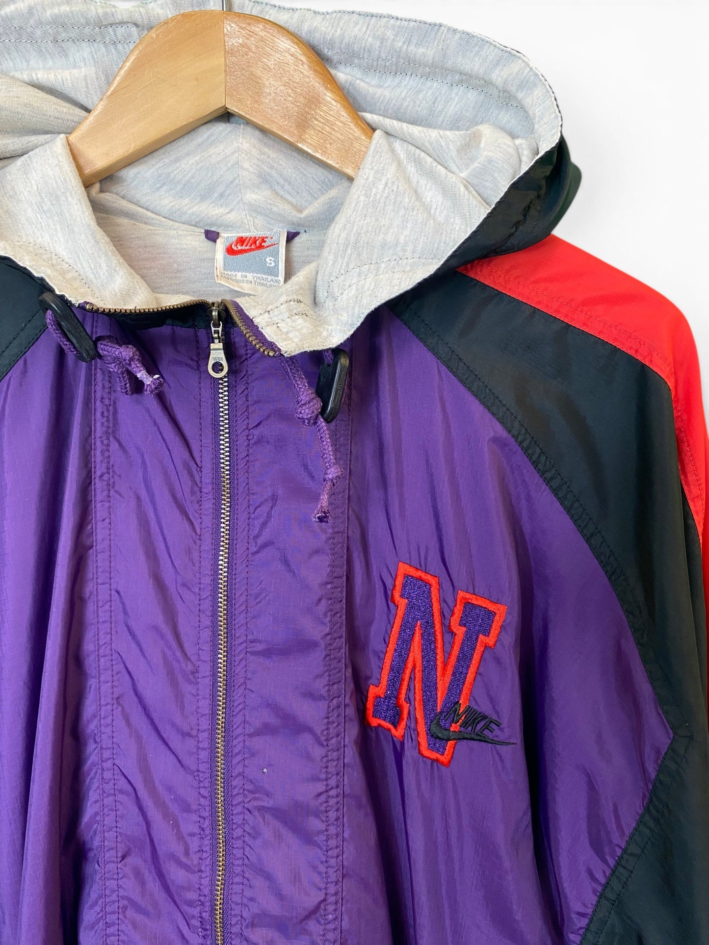 Vintage 1990s Nike Hooded Track Jacket - Small