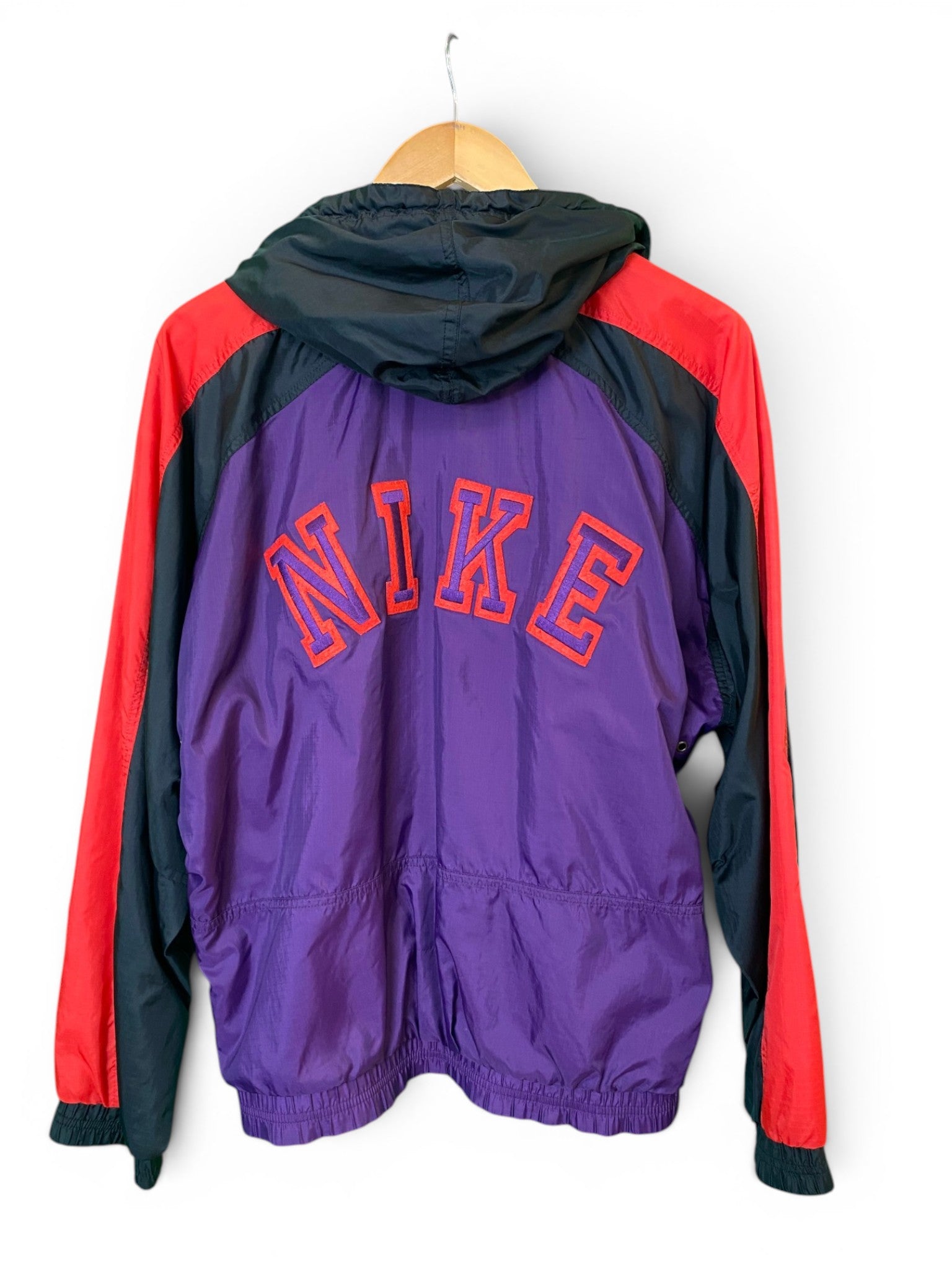Vintage 1990s Nike Hooded Track Jacket - Small