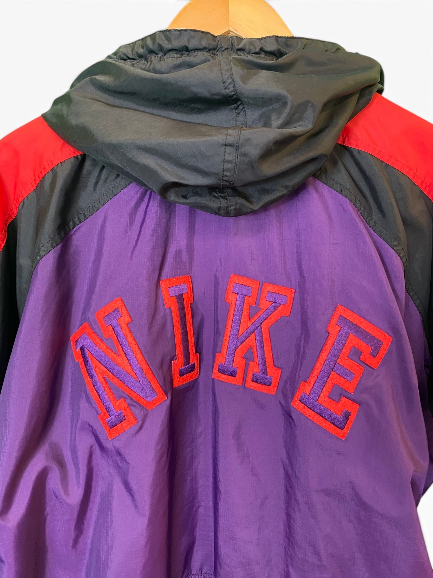 Vintage 1990s Nike Hooded Track Jacket - Small
