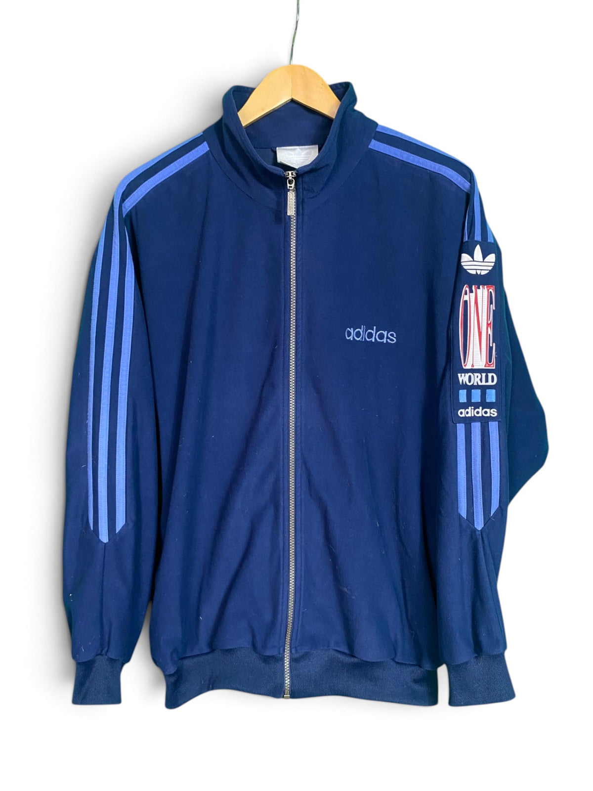 Rare 1990s Adidas Velour One World Full Tracksuit - Medium