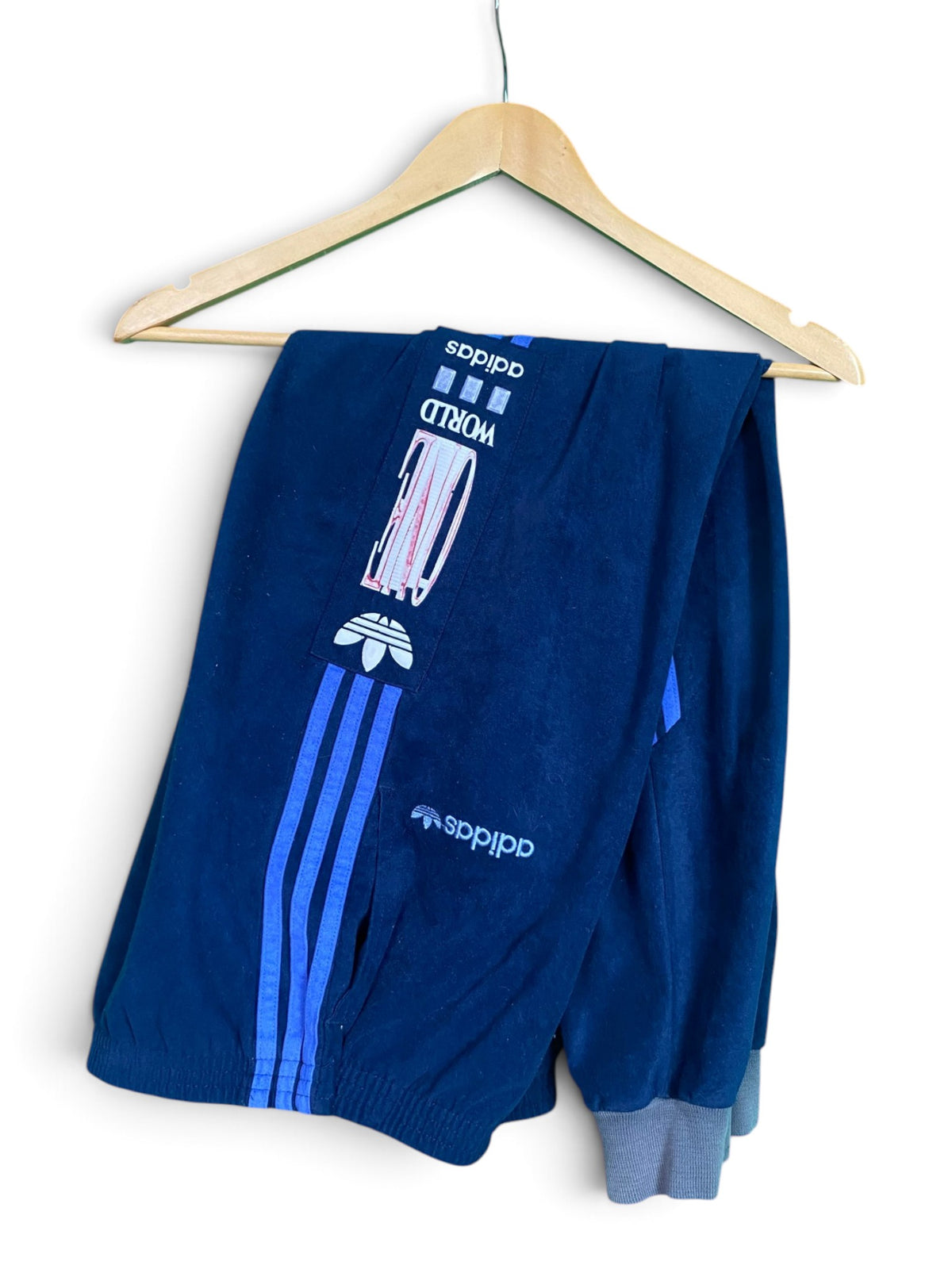 Rare 1990s Adidas Velour One World Full Tracksuit - Medium