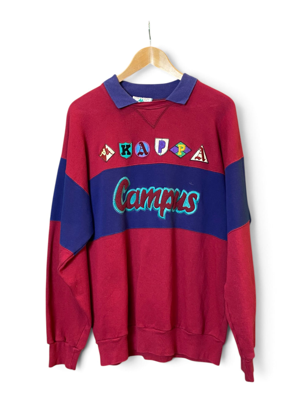 Unique Vintage Kappa Collared Jumper - Large