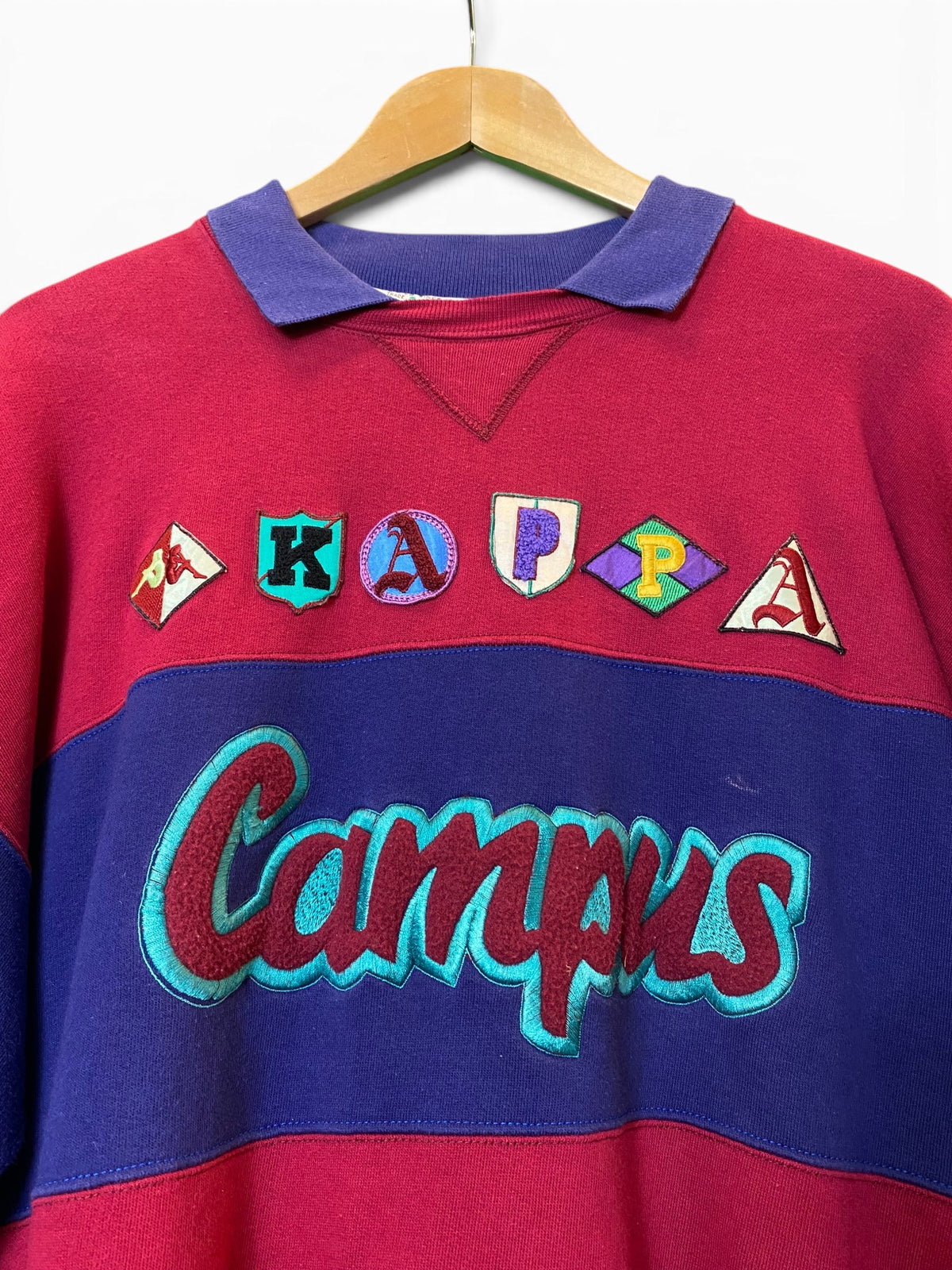 Unique Vintage Kappa Collared Jumper - Large