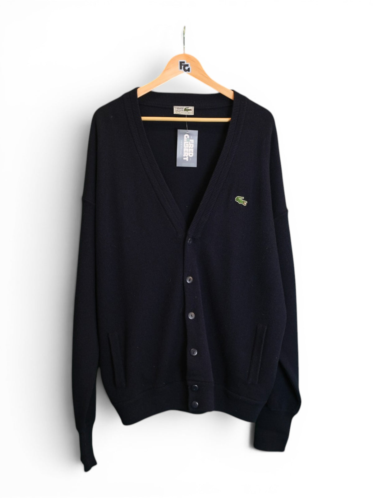 Vintage Lacoste Knitted Cardigan - X-Large