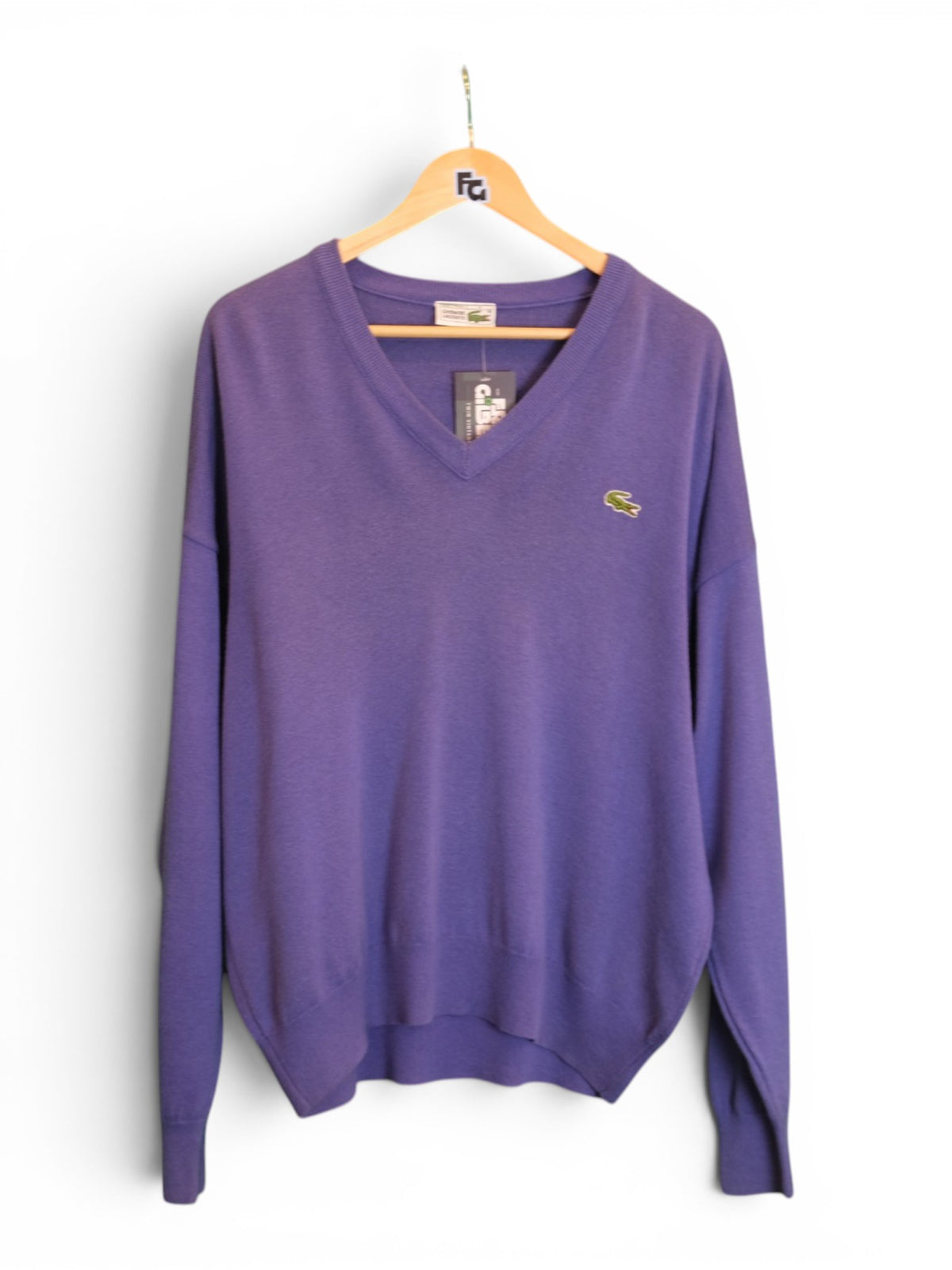 Lacoste V-Neck Sweater - Large