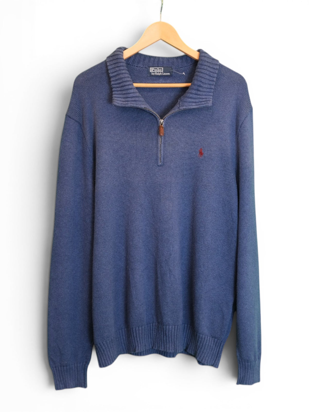 Polo Ralph Lauren Quarter-Zip Knit - X-Large blue / red