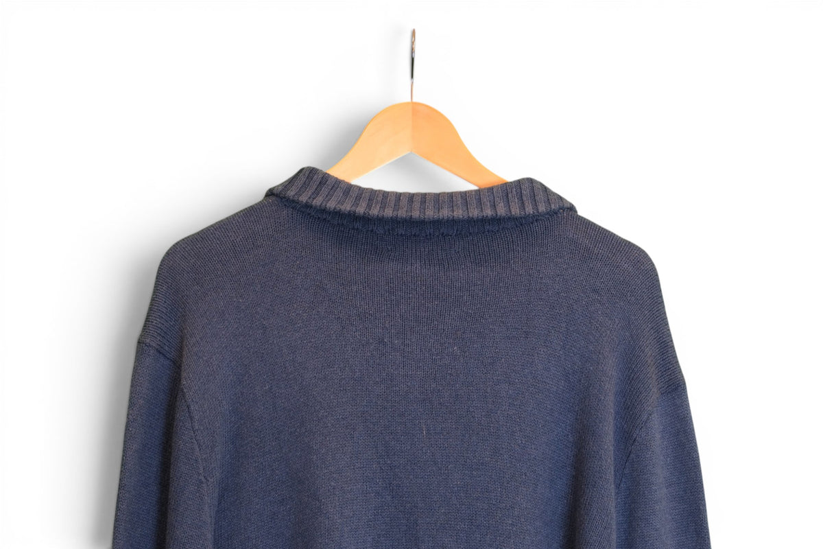 Polo Ralph Lauren Quarter-Zip Knit - X-Large blue / red