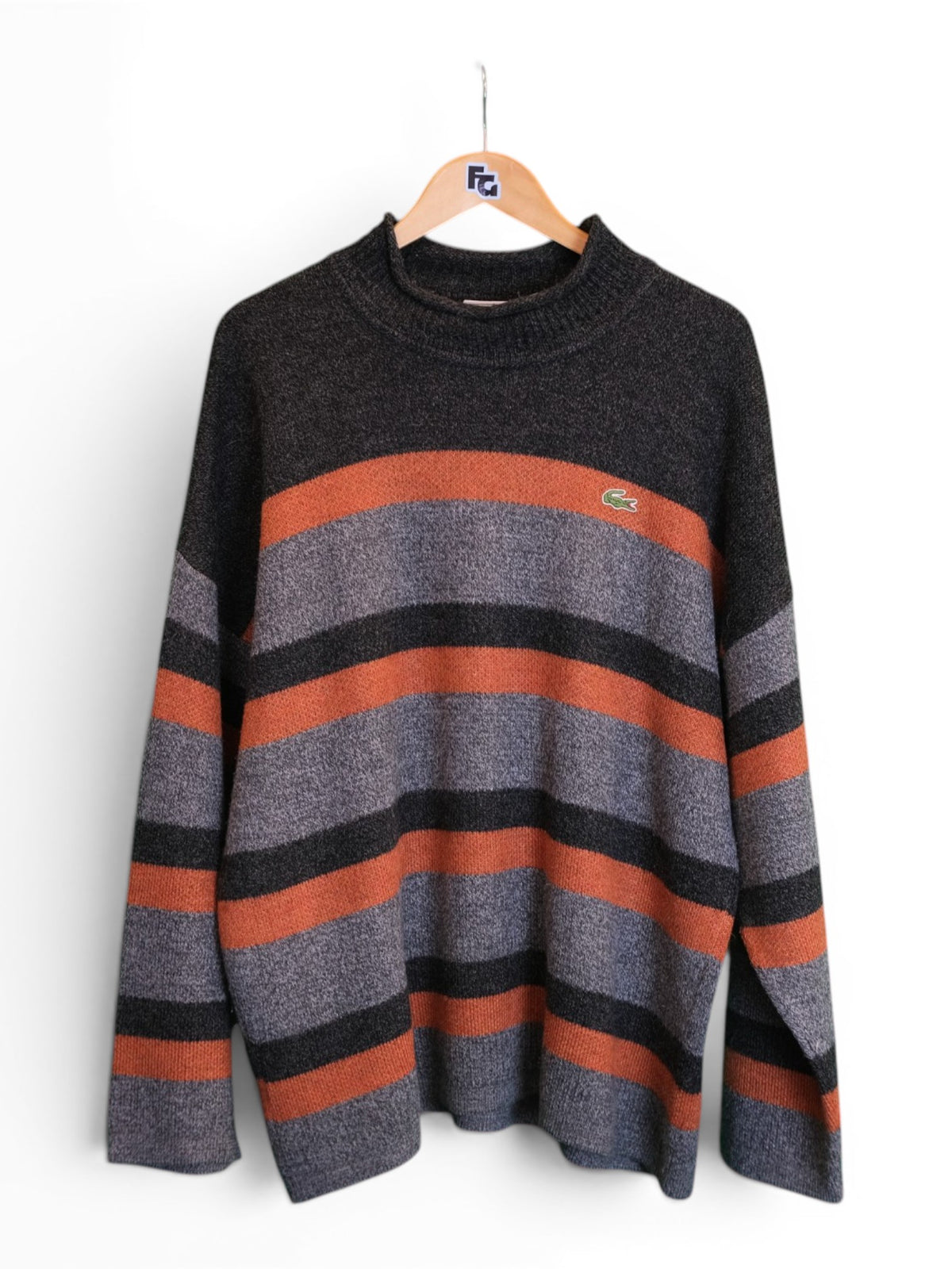 Lacoste Stripy Knitted Sweater - X-Large