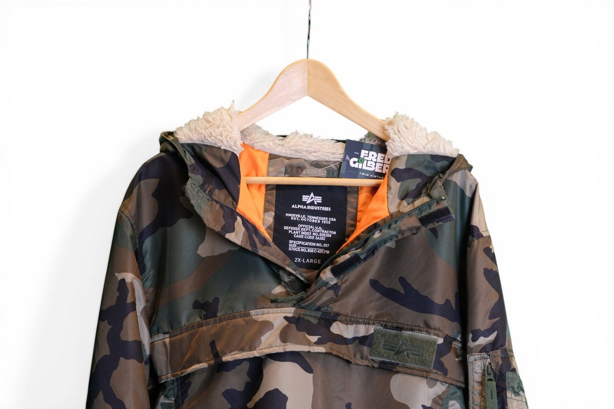 Alpha Industries Camo Quarter-Zip Coat - XX-Large