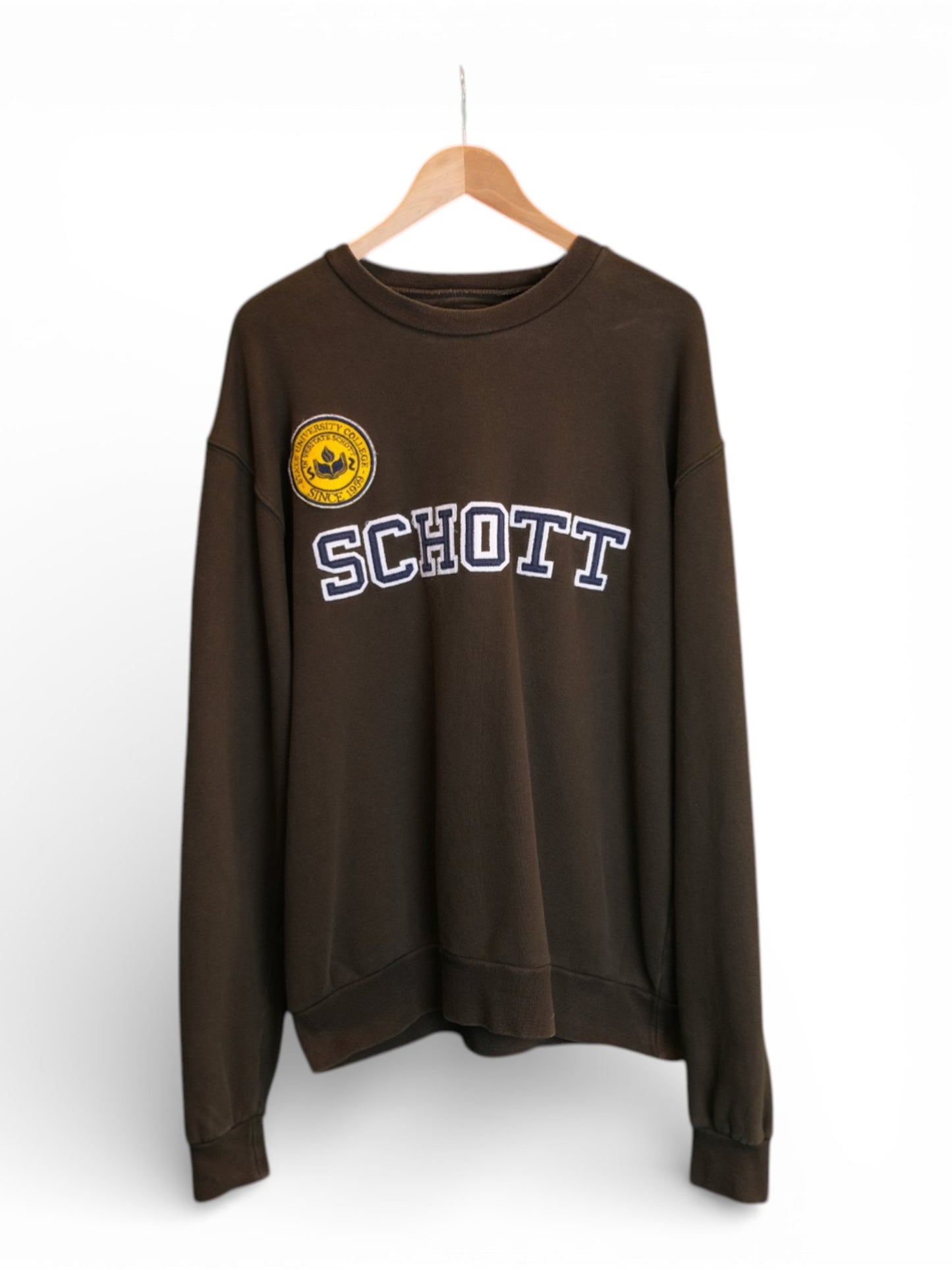 Schott Spell-Out Embroidered Sweatshirt -  Large