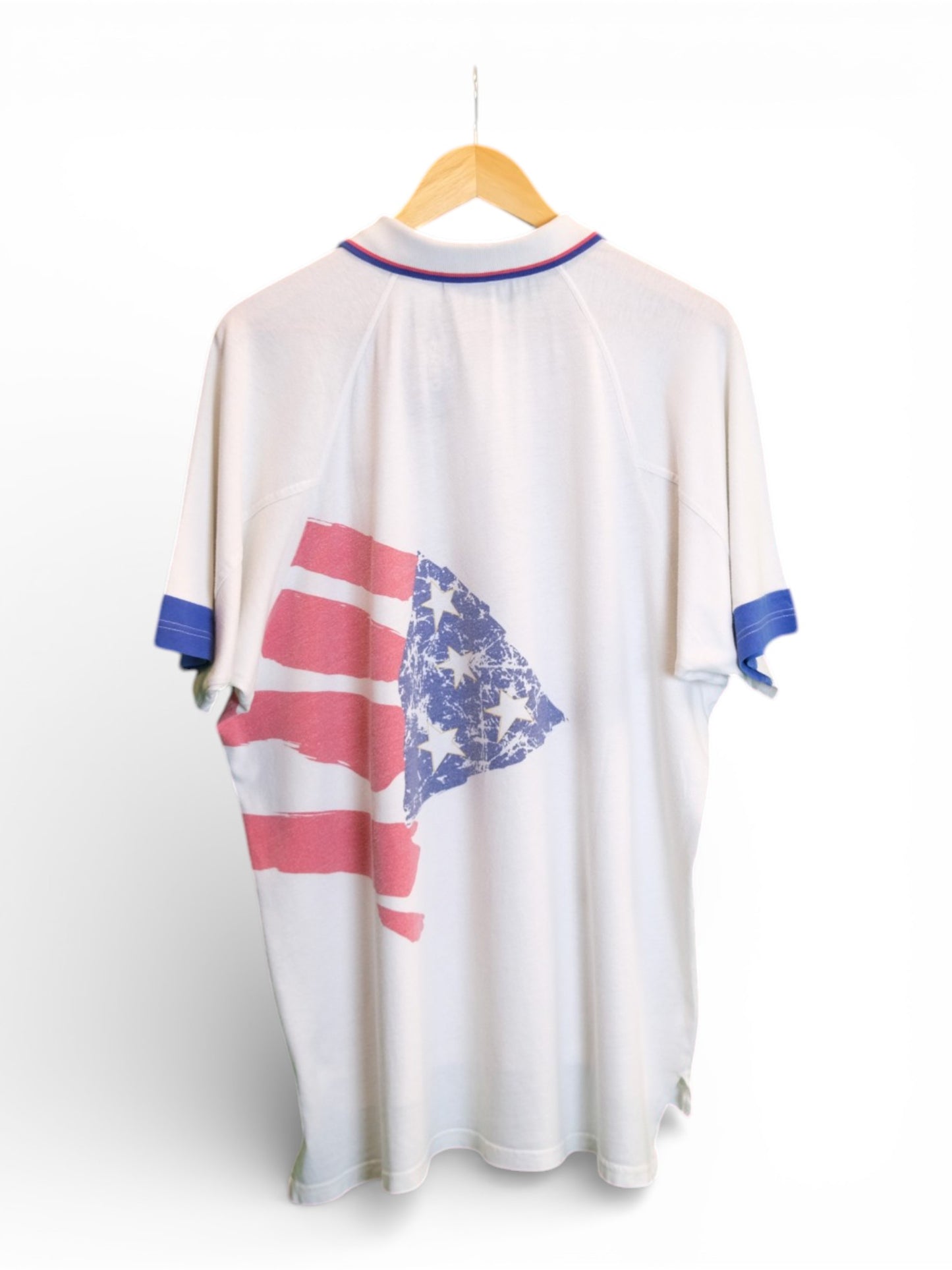 Vintage Reebok 1990s USA Flag Polo Shirt