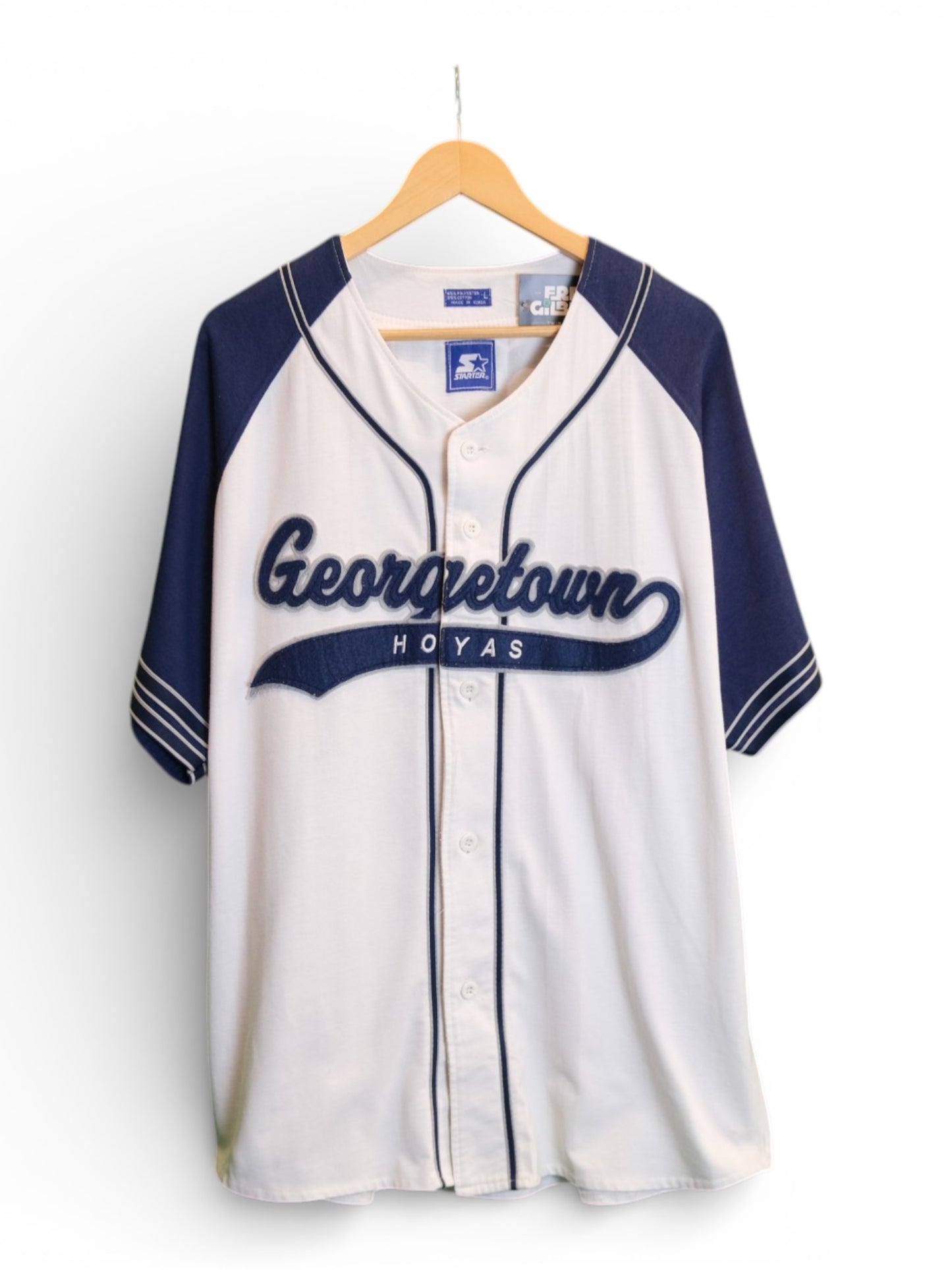 Vintage Georgetown Hoyas Baseball Jersey - Large
