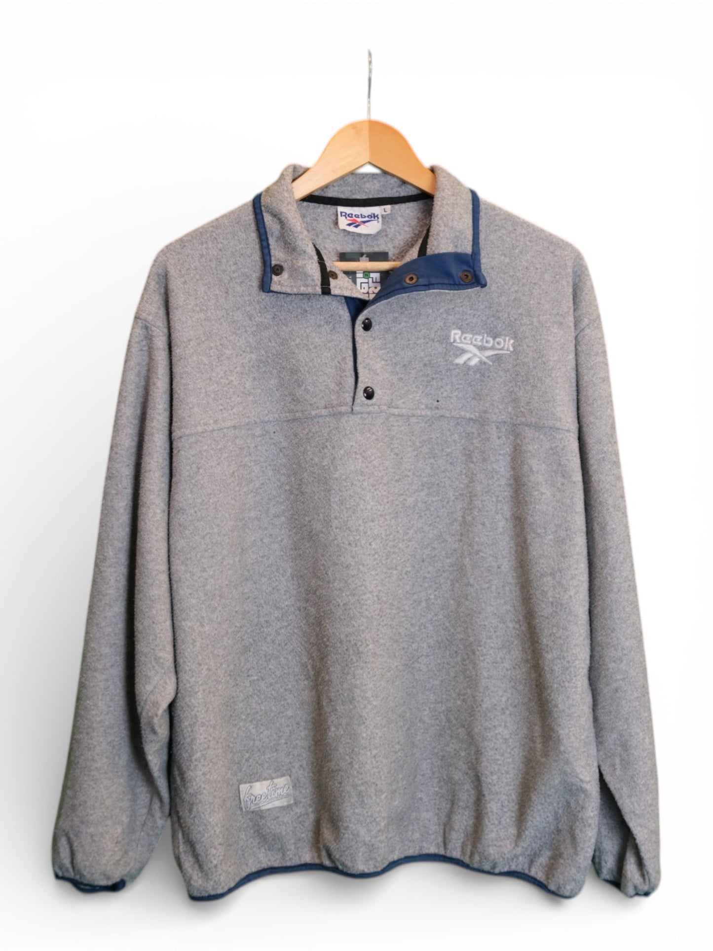 Reebok 1990s Button-Up Fleece - Large