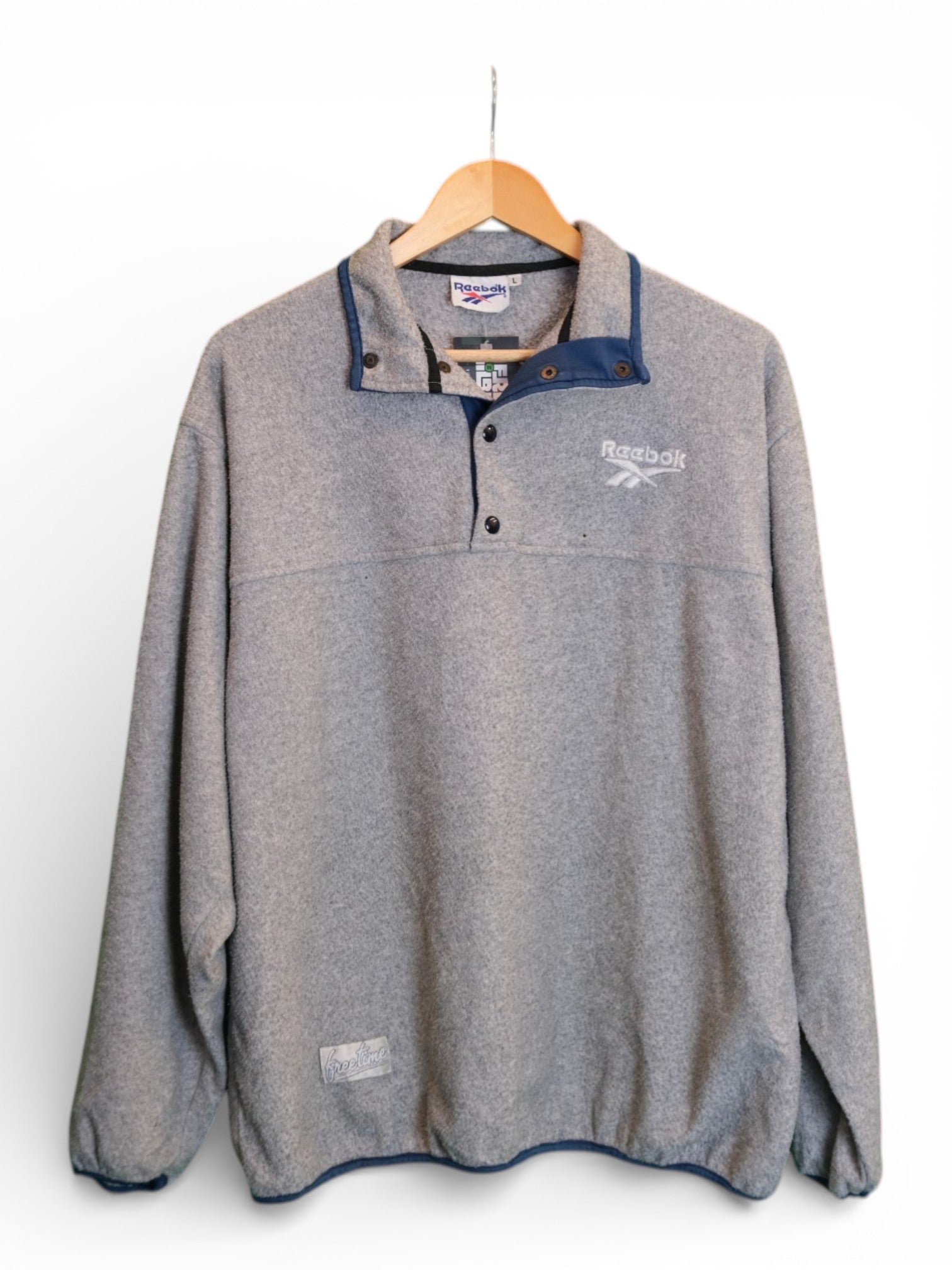 Reebok 1990s Button-Up Fleece - Large