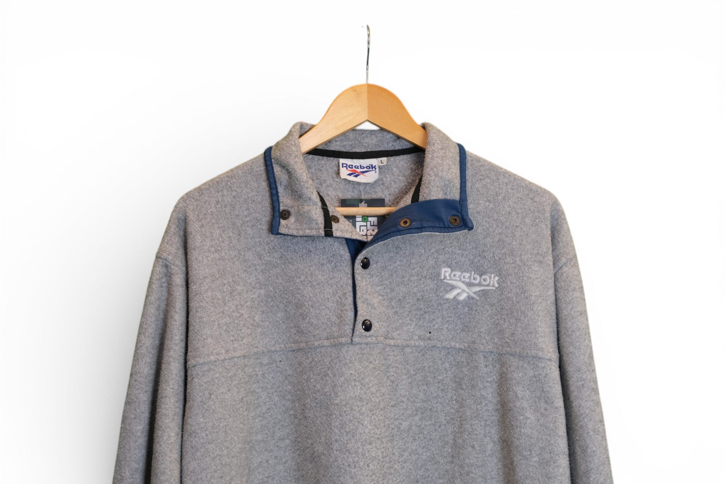 Reebok 1990s Button-Up Fleece - Large