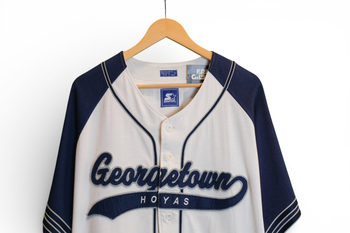Vintage Georgetown Hoyas Baseball Jersey - Large
