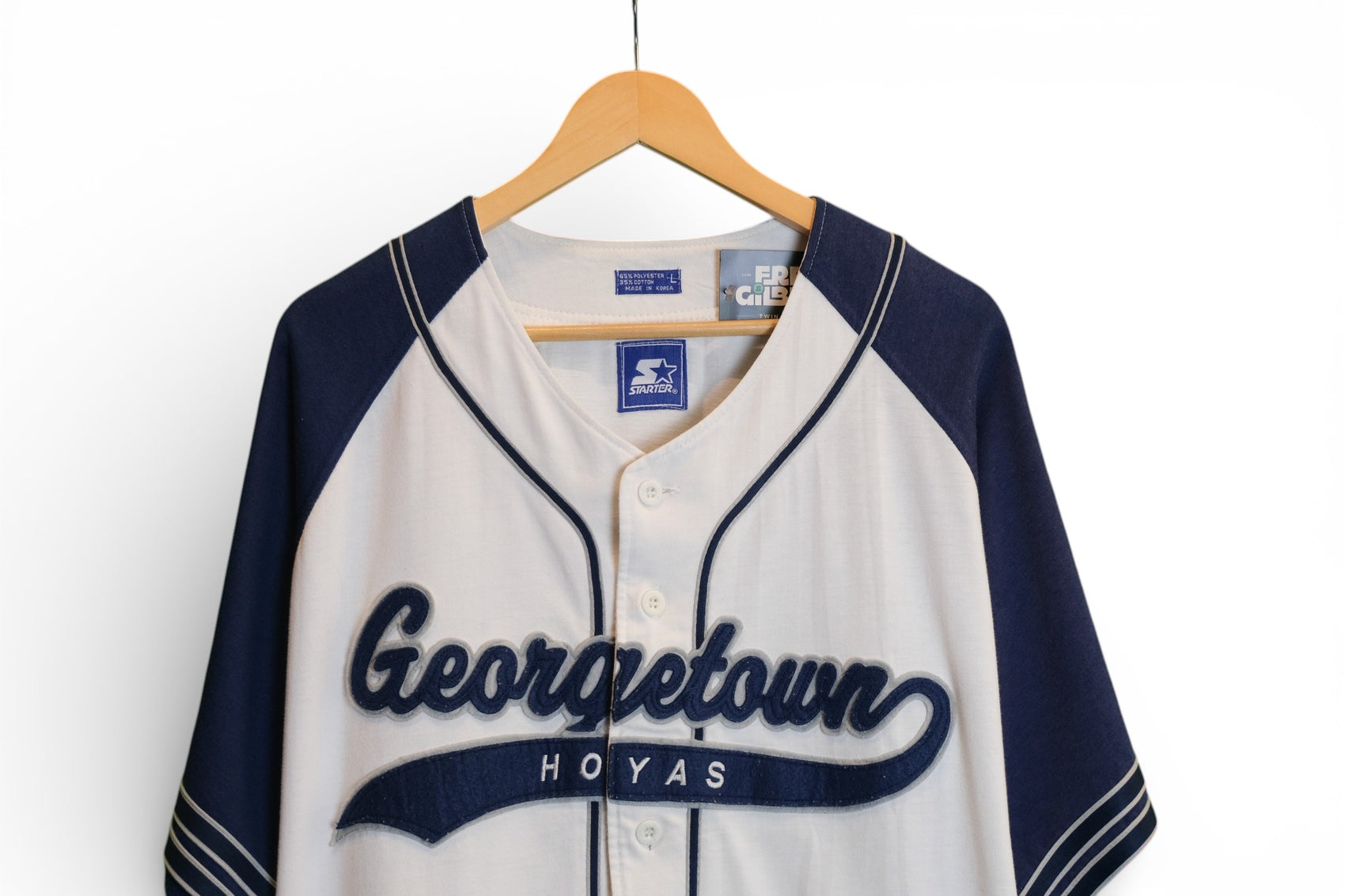 Vintage Georgetown Hoyas Baseball Jersey - Large